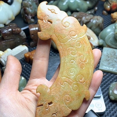 白玉菩提吊坠摆件