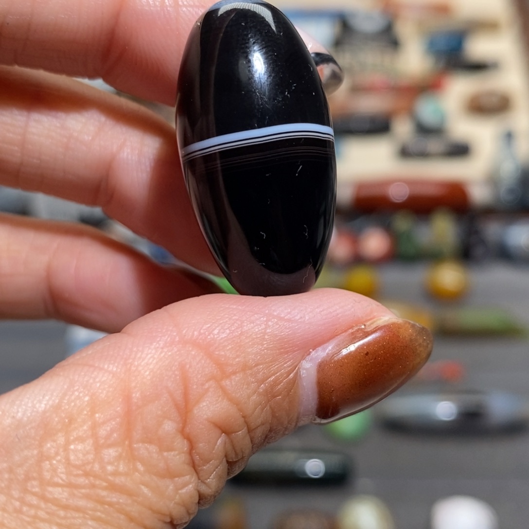 羽***鹤玛瑙/玉髓合金手链