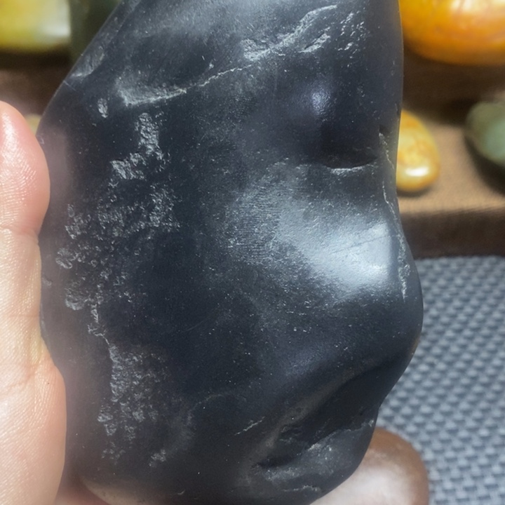 和田玉未镶嵌挂件喜*