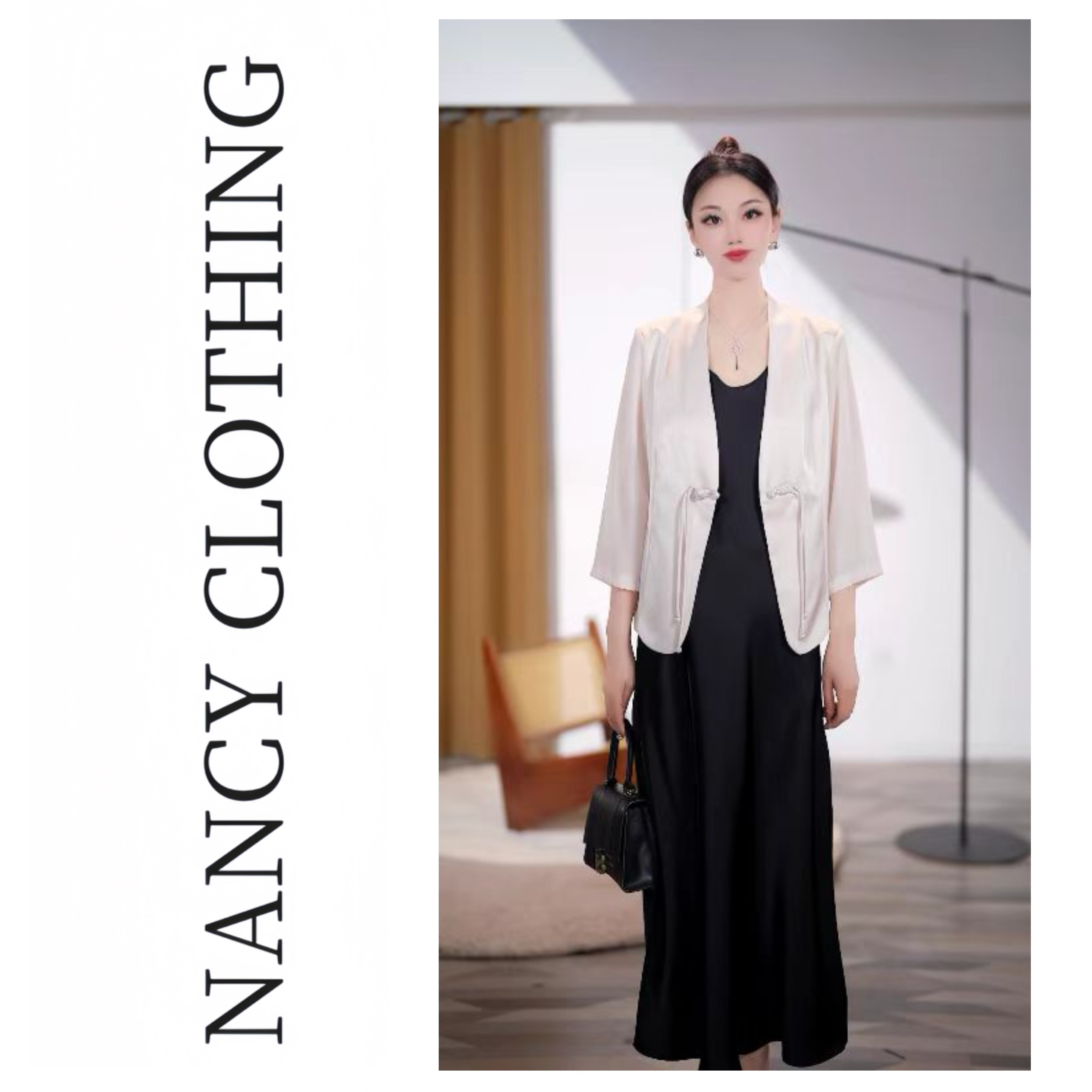 【南希定制】1802时尚新国风气质显瘦夏季洋气薄款收腰显瘦女外套