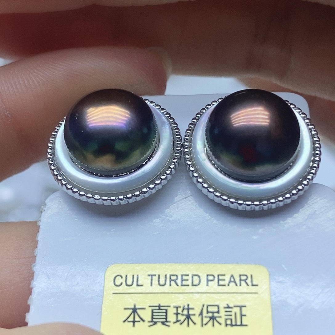 耳钉淡水珍珠未镶嵌