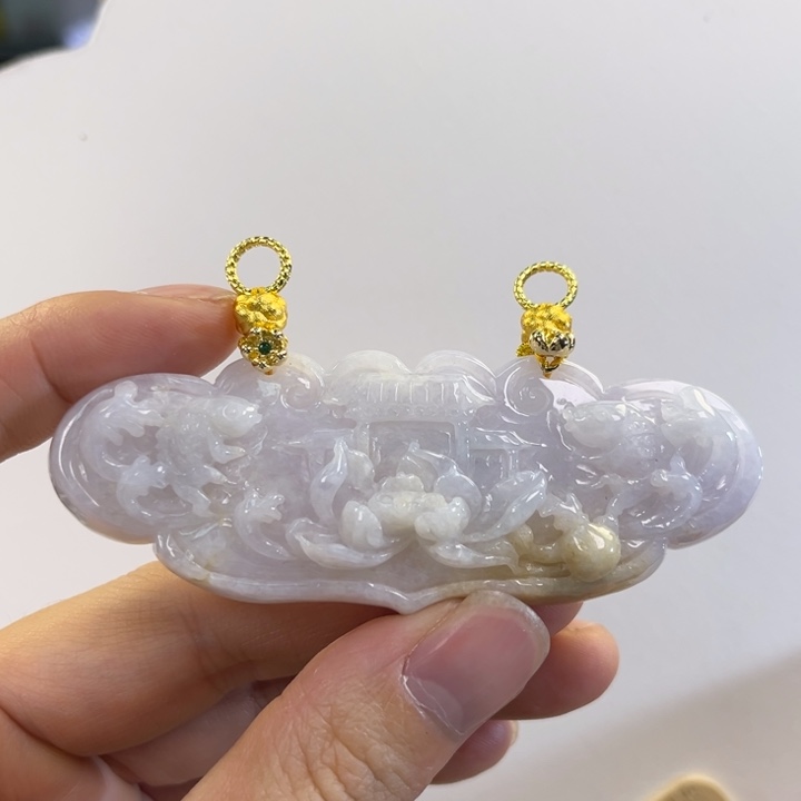 翡翠吊坠(赠链)未镶嵌代编织