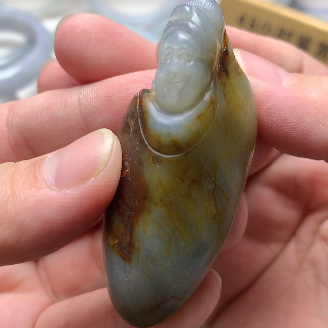 颈饰未镶嵌和田玉籽财神