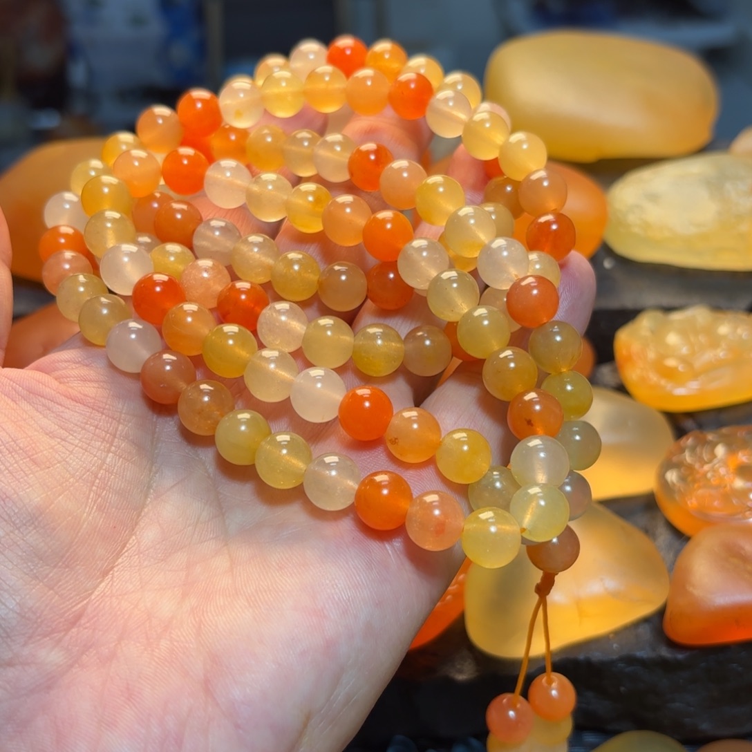 忘***忧石英岩玉未镶嵌手串