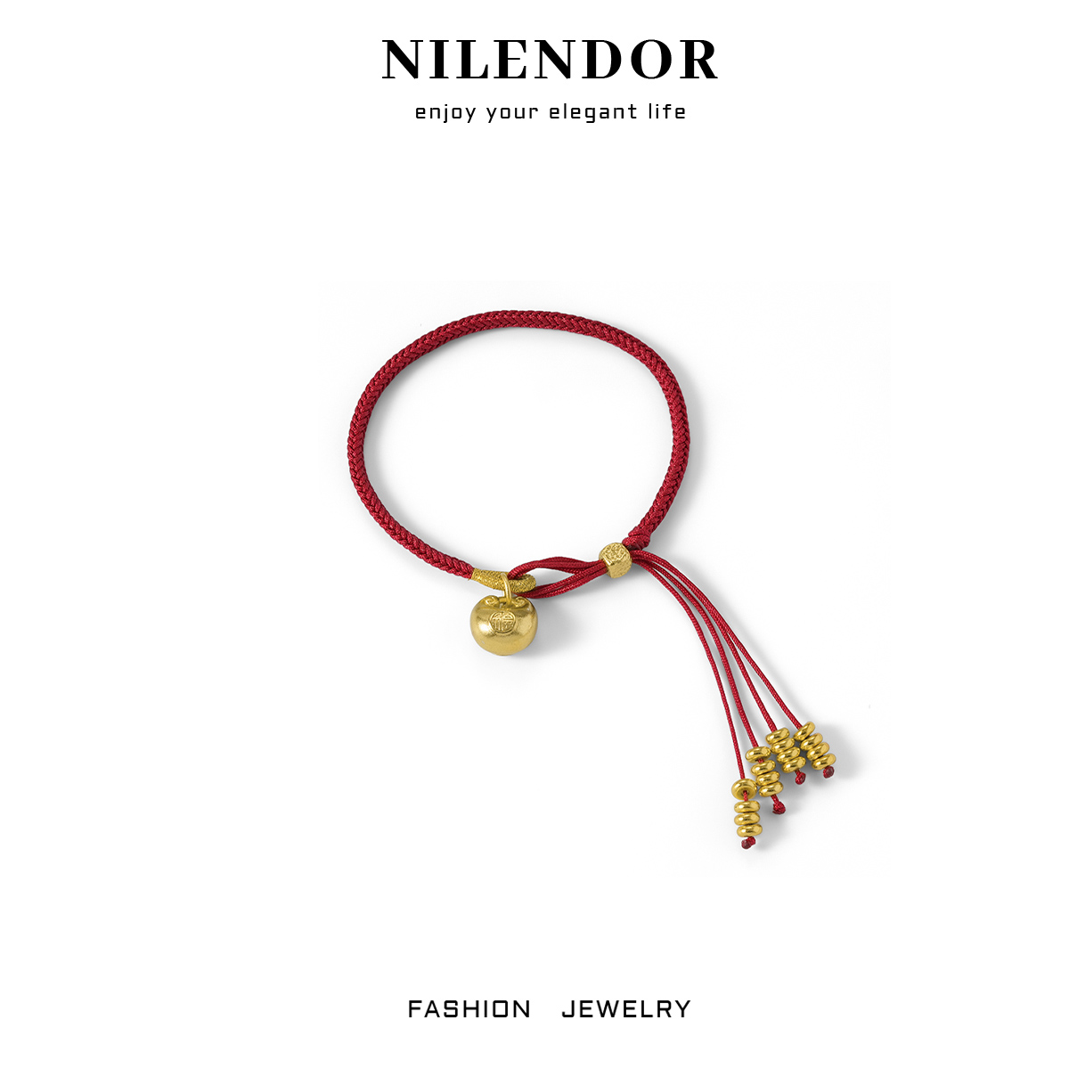 铜合金布艺手链 SL-258时尚气质胖福编织红色手链