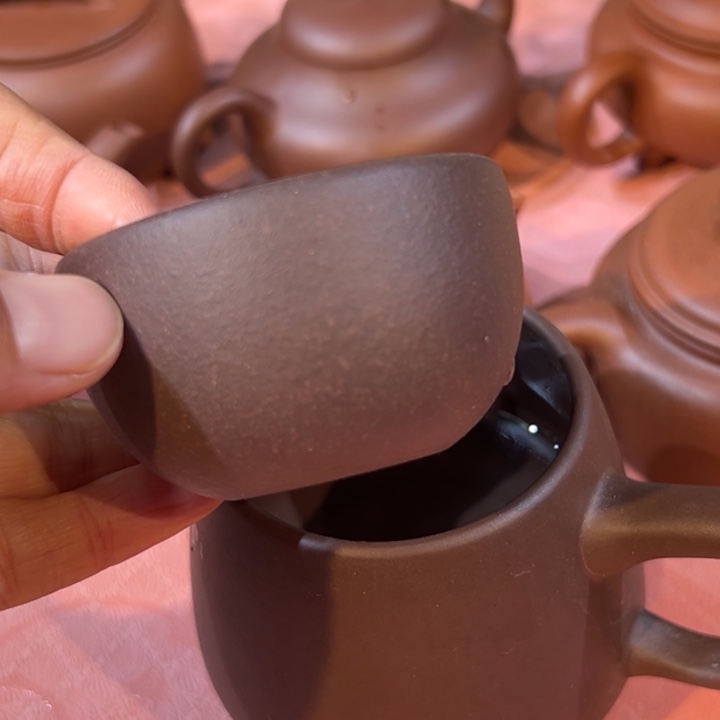 紫砂茶案天青杯子60cc