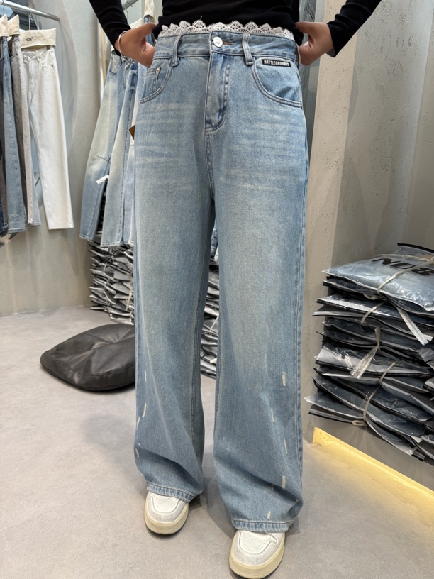 老莫推荐非常好看7119蓝色裤子