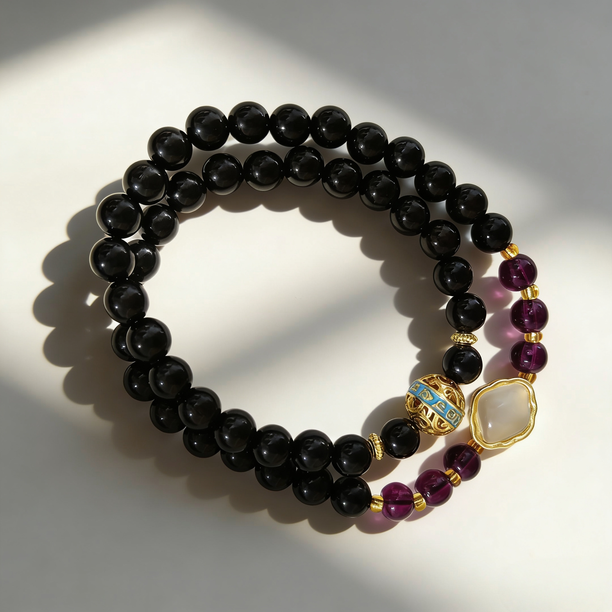 小叶紫檀树心双圈祥云款 精品手串 无礼盒 AK 0014