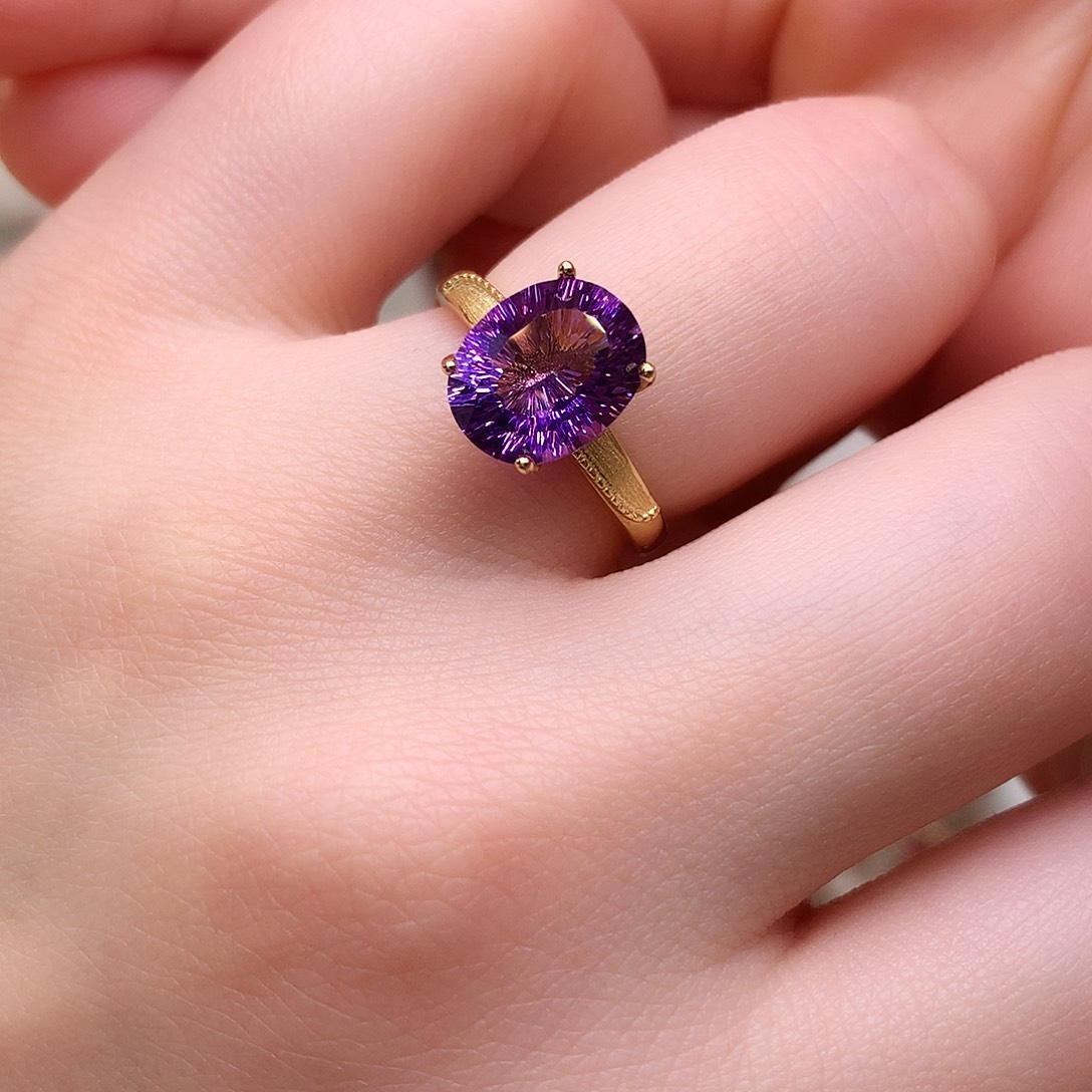 戒指紫晶银S925镶嵌28-2