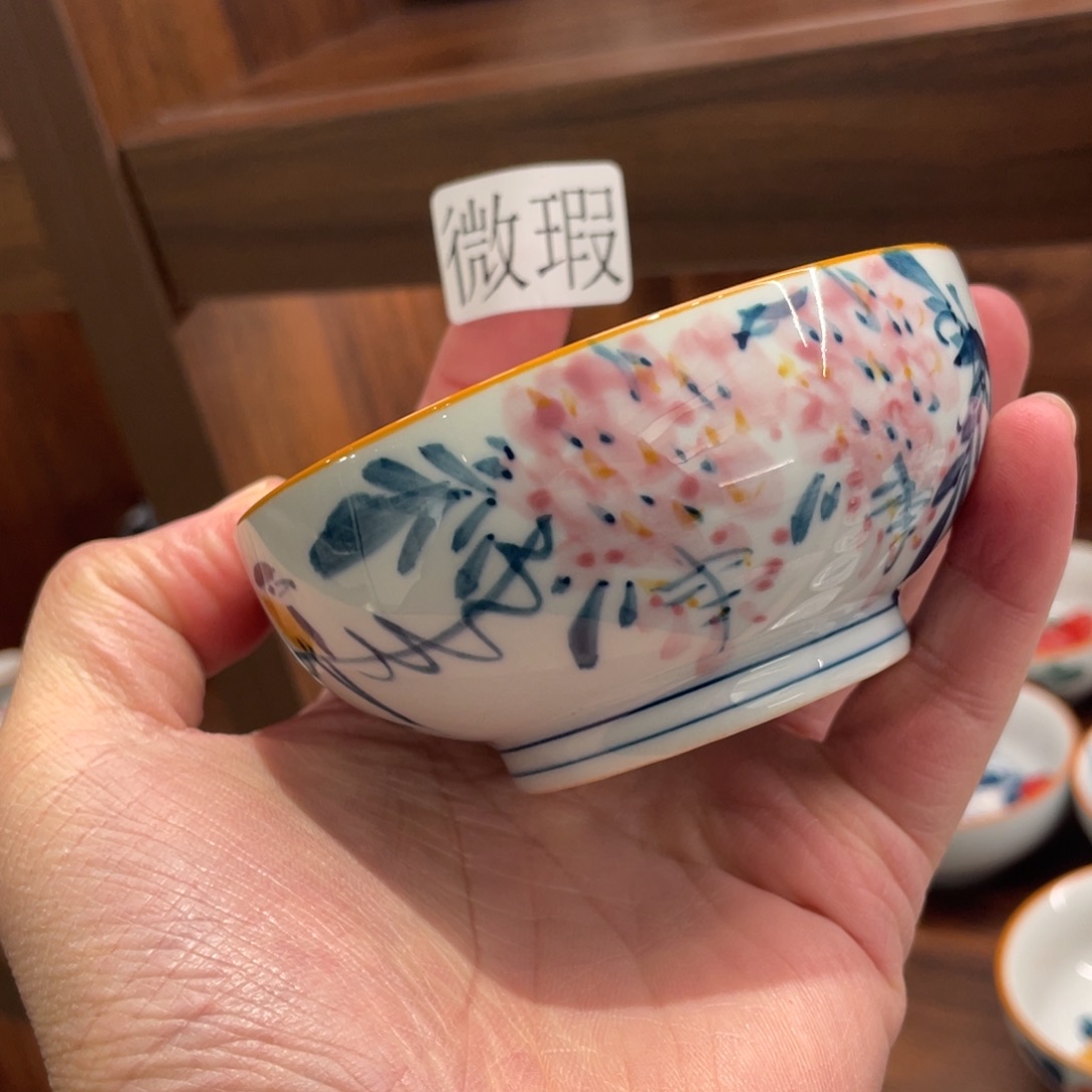 釉下手绘茶具微瑕