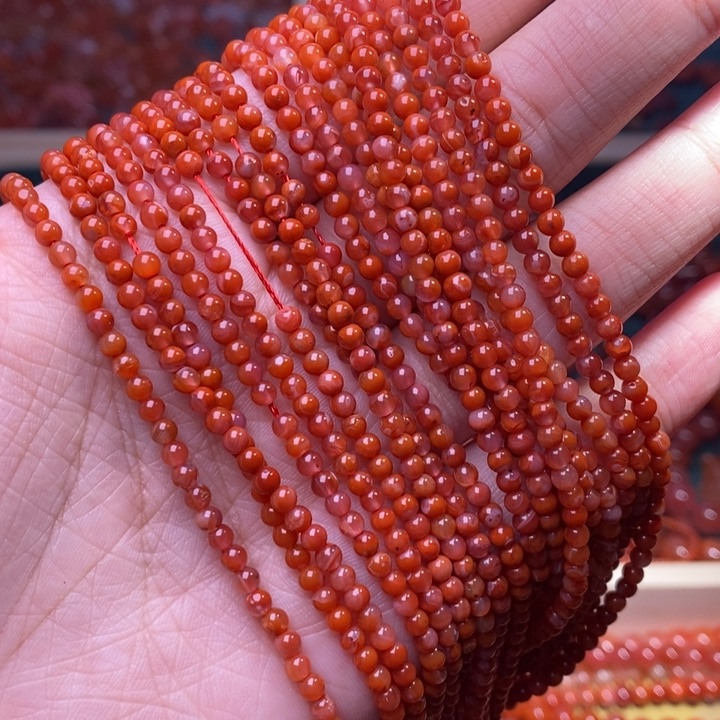 南红玛瑙手链未镶嵌3m火焰纹随机发