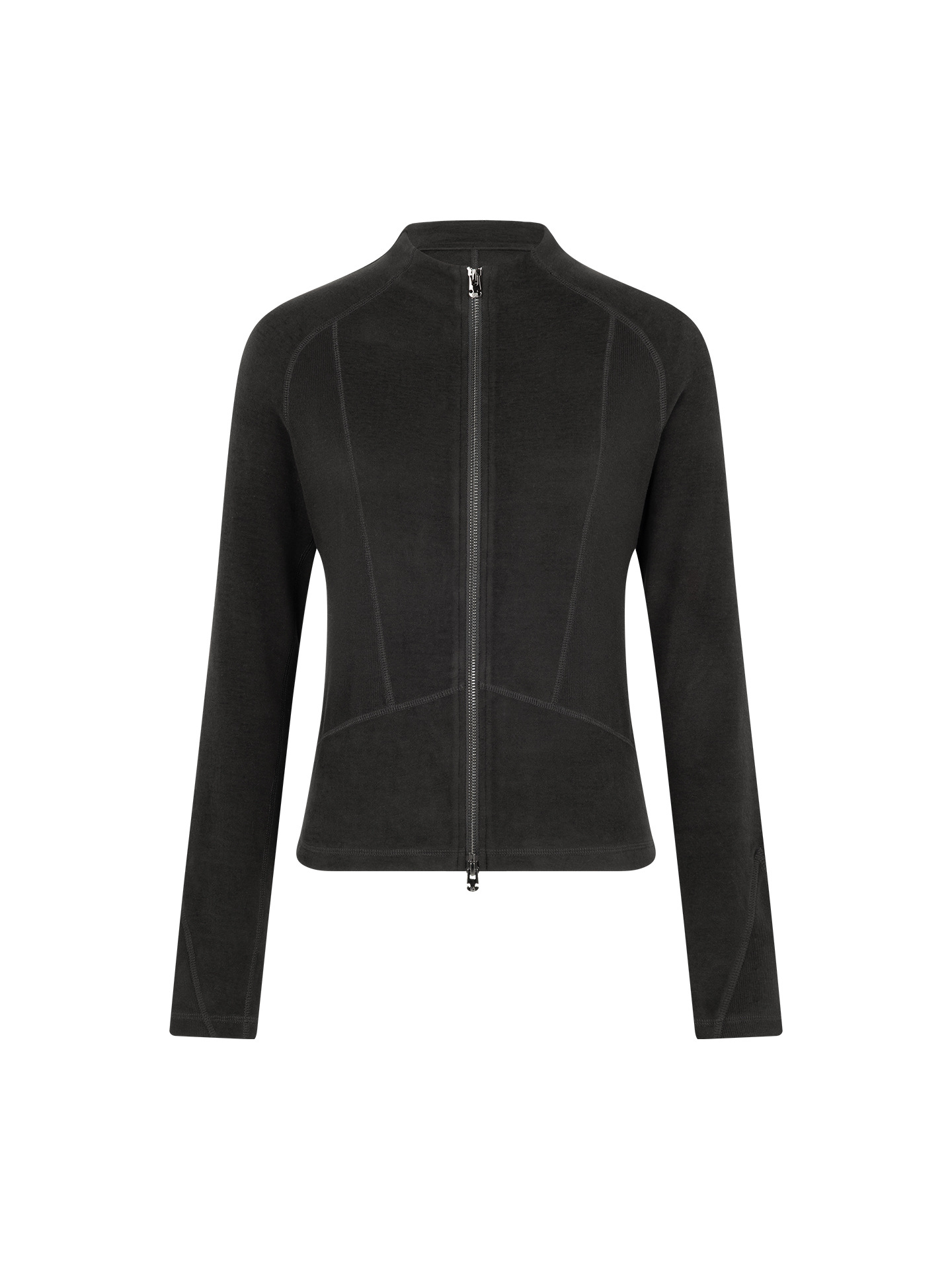 2025秋冬澳绒羊绒立领拉链瘦身修身打底长袖开衫短款女款外套母子