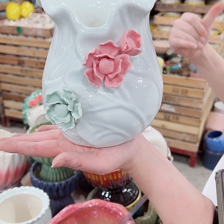 有孔，凑单福利满10元发货陶瓷多肉花盆！