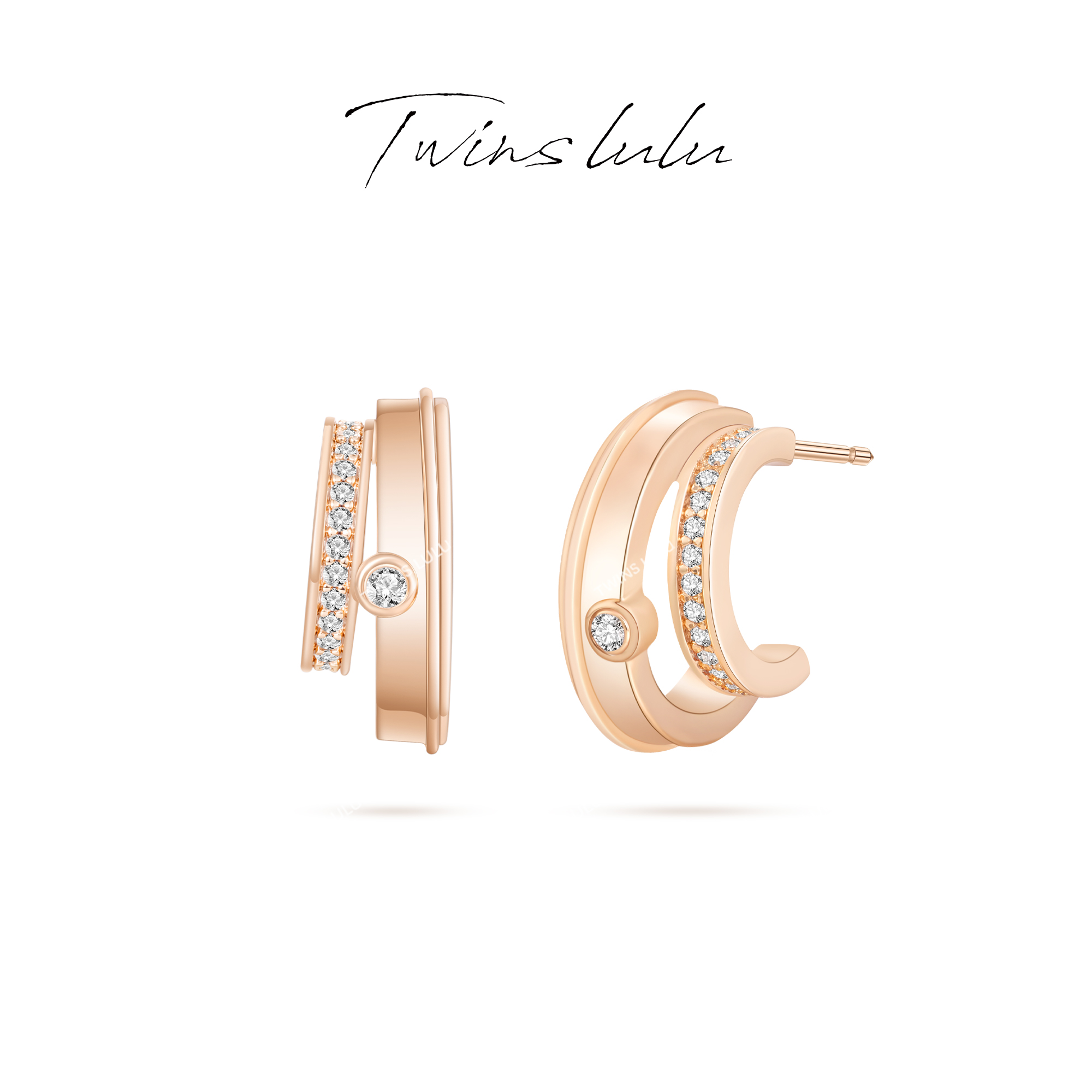 TWINS LULU 新年款  【星环】简约高级感明星同款饰品耳环TSL2379