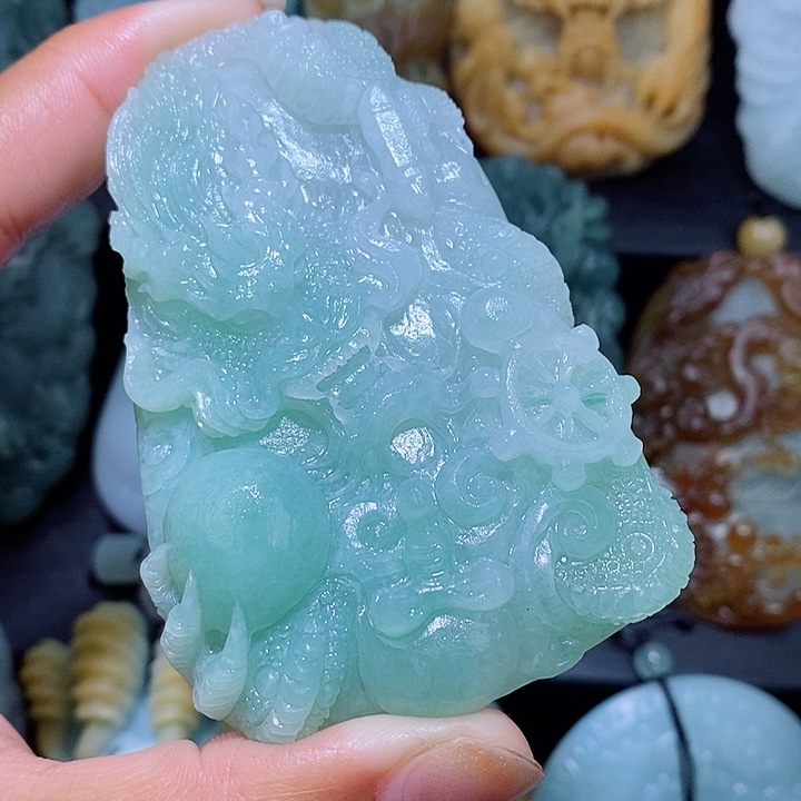 定制翡翠未镶嵌前****J翡翠