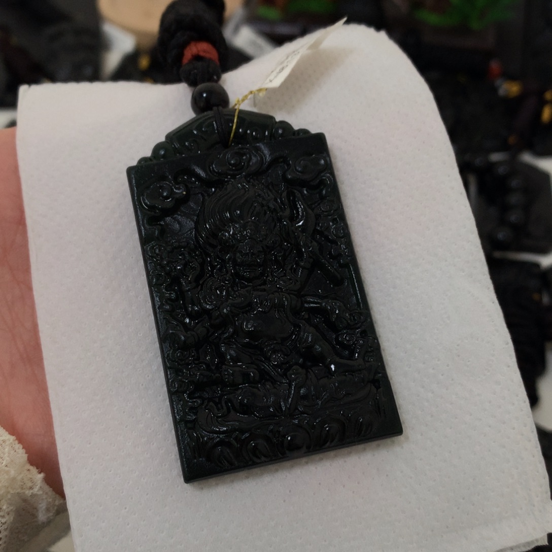 人***格天然缅甸a货钢琴黑挂件