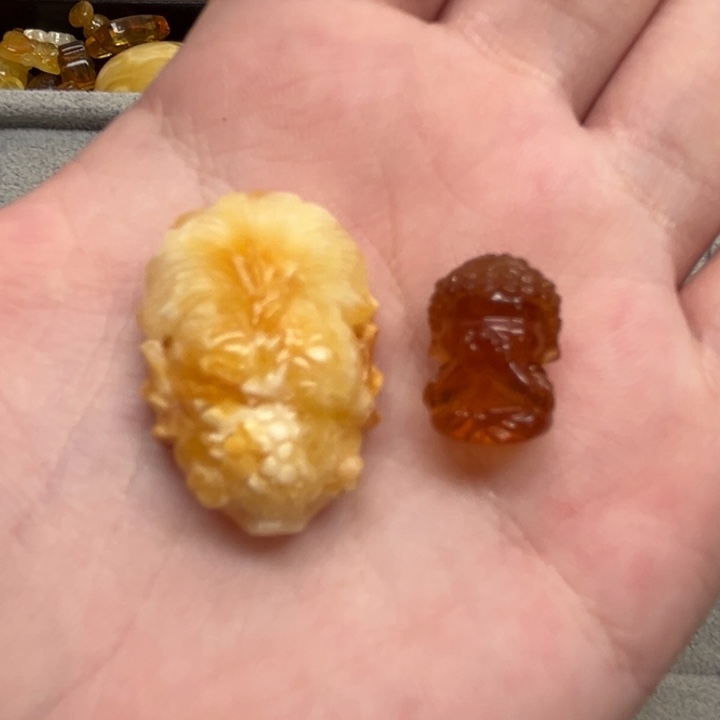 裸石琥珀未镶嵌?****笑天然蜜蜡配件
