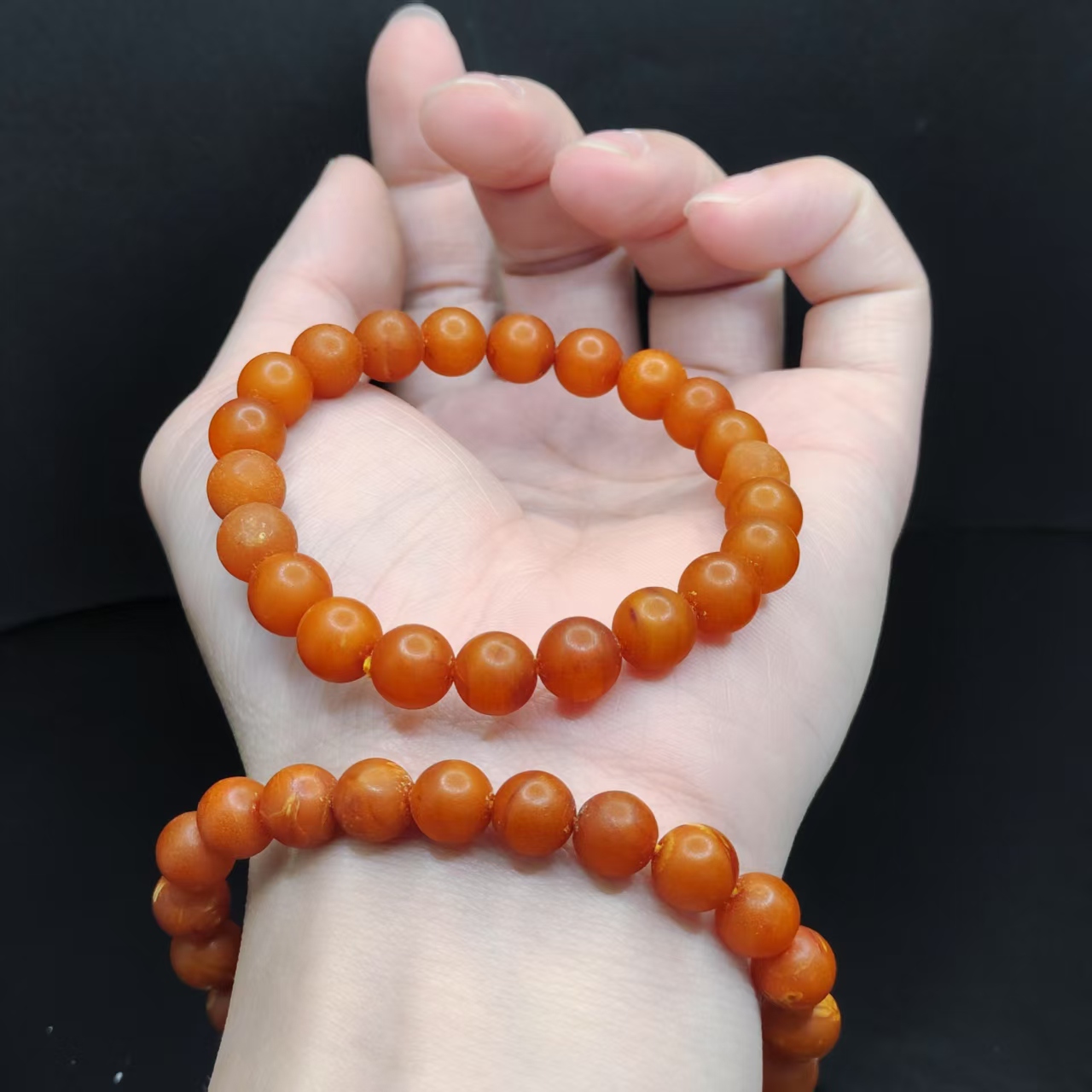 【康康严选】蜜蜡单圈手串M7【多样性发其一】约9mm+