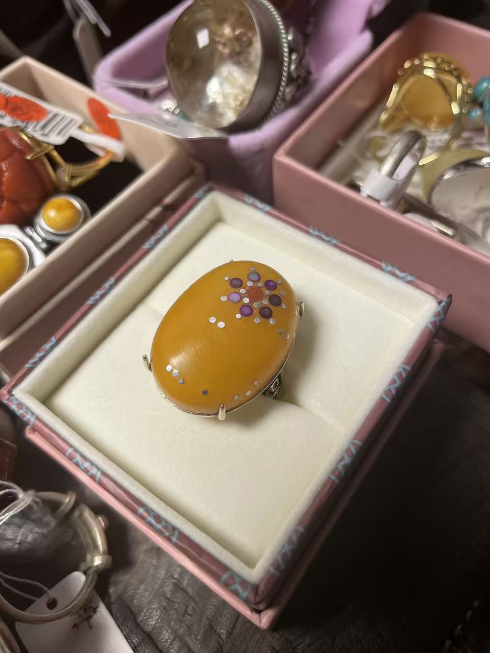 非金属珐琅戒指 戒指