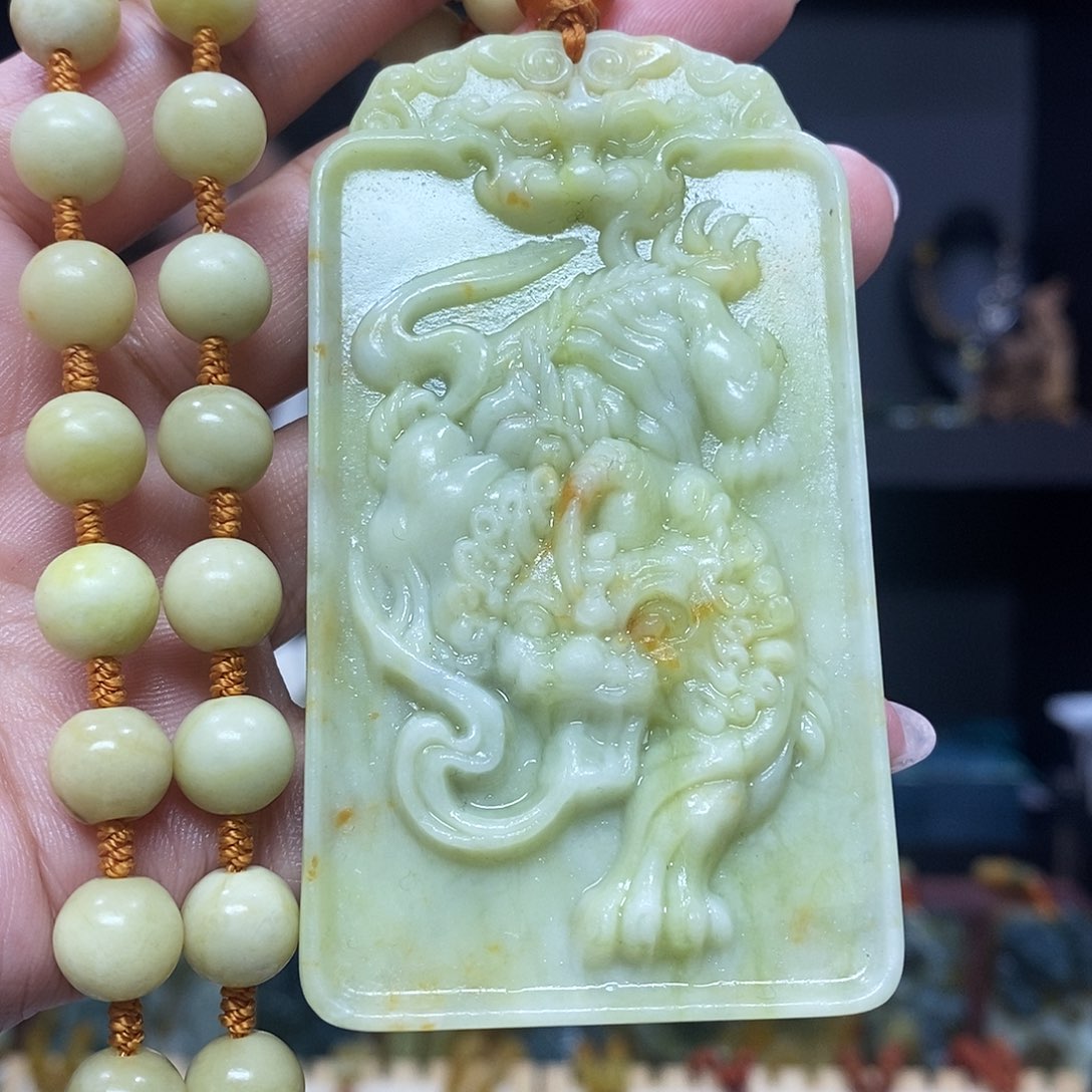 未镶嵌岫玉挂件吊坠项链