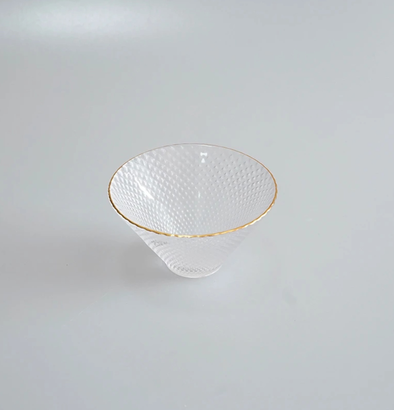 X288-锤纹斗笠玻璃杯JS