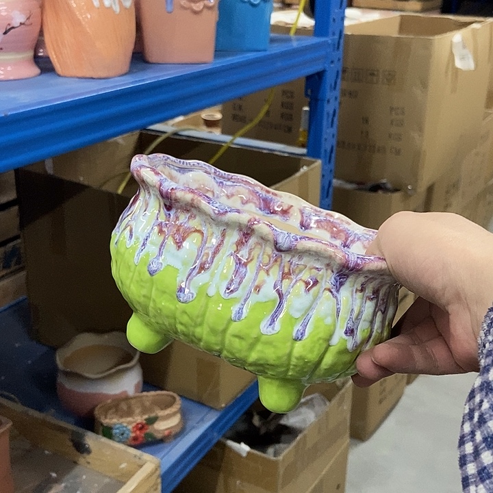 花盆单场满9.9发货17×14×10绿