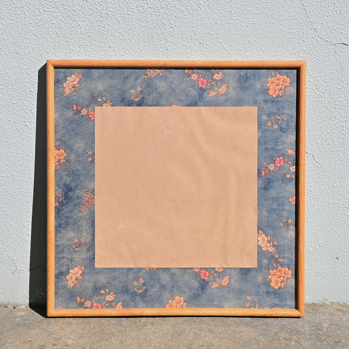 新品苏绣【50*50】新中式金丝柚木实木榫卯画框