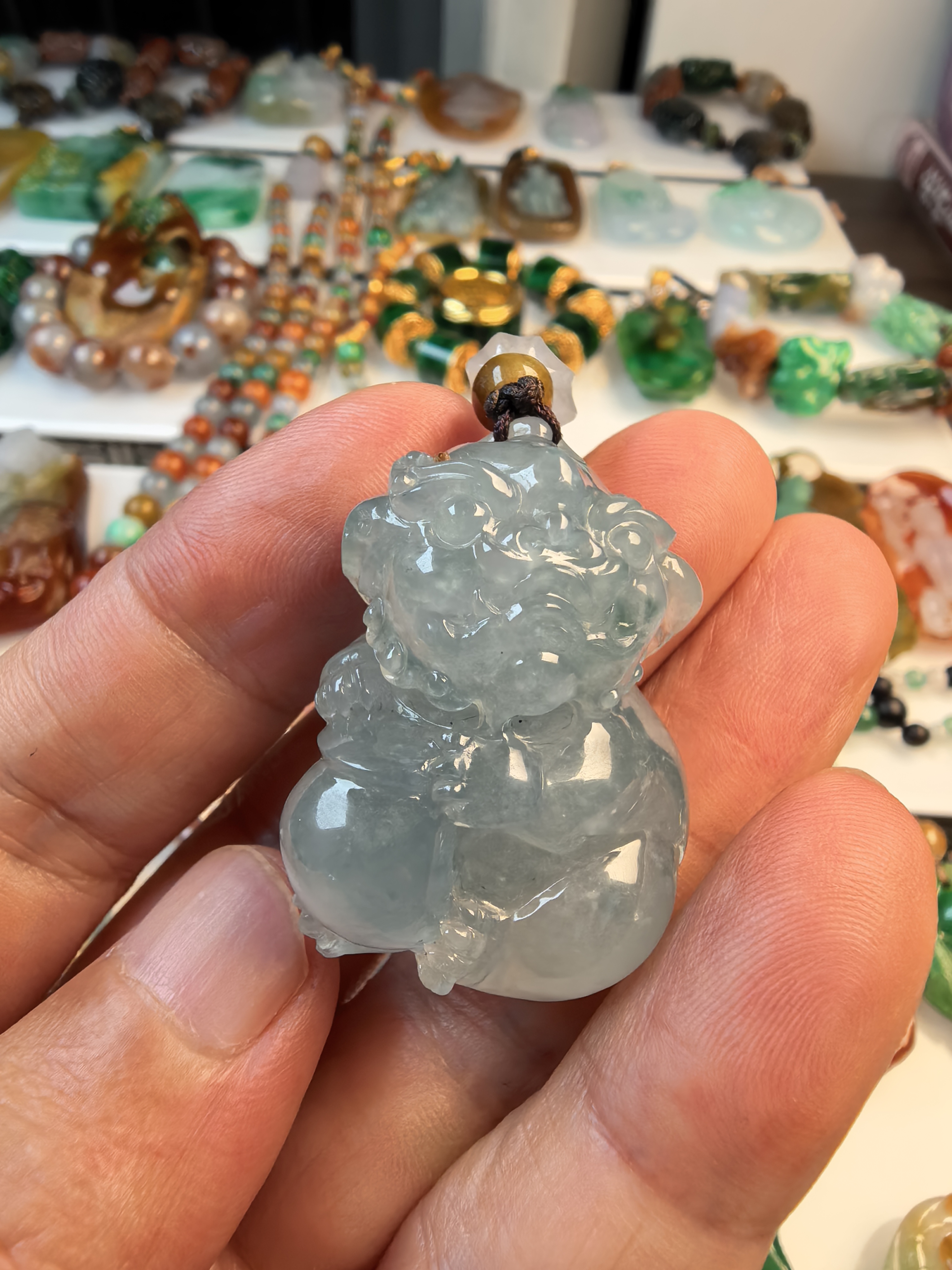 冰飘花貔貅，寓意招财纳福可爱