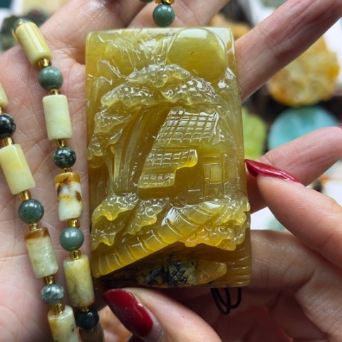 岫玉挂件未镶嵌挂件