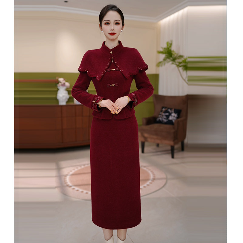 JG-25746新款2025年冬季时尚气质优雅显瘦连衣裙 M-4XL