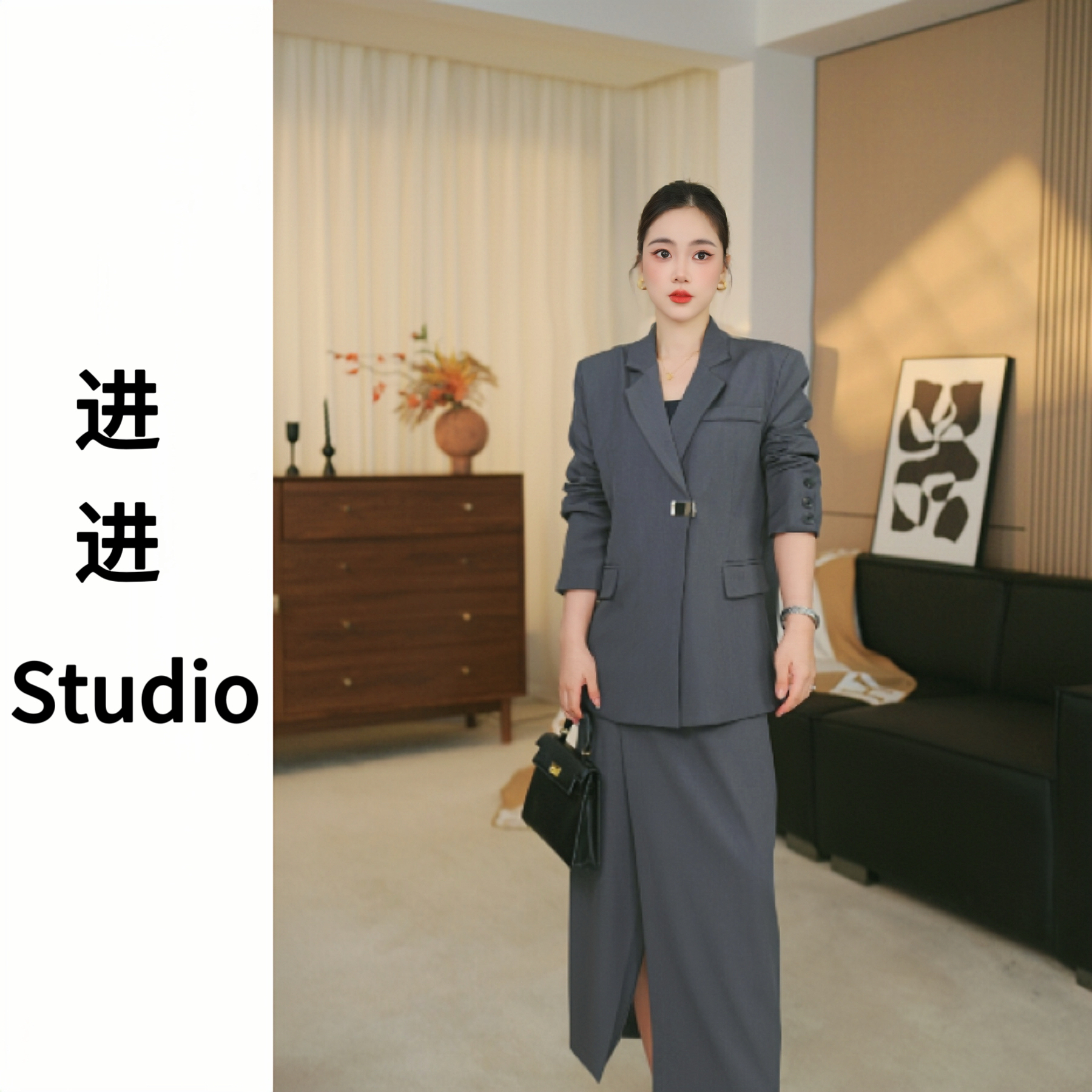 气质两件套时尚设计师气质显瘦女神百搭