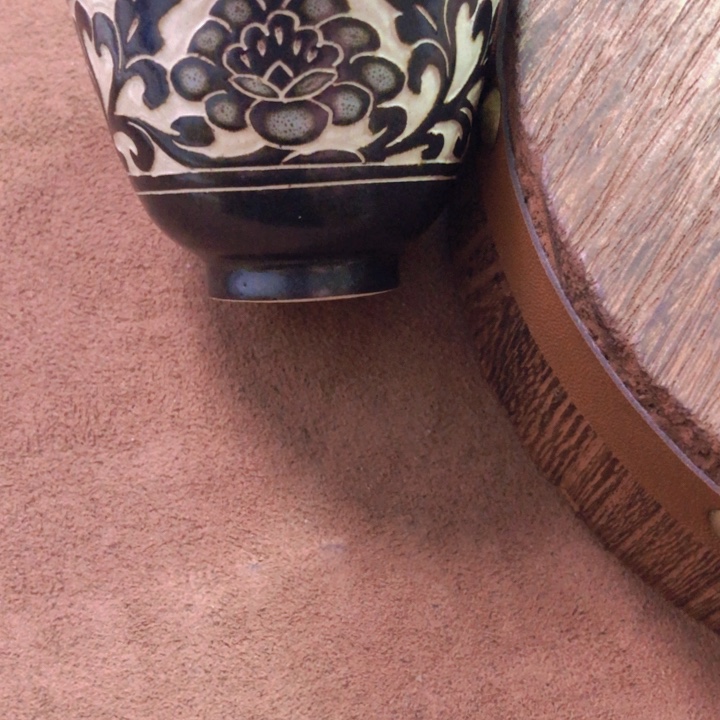 磁州窑纯手工黑刻茶杯有瑕