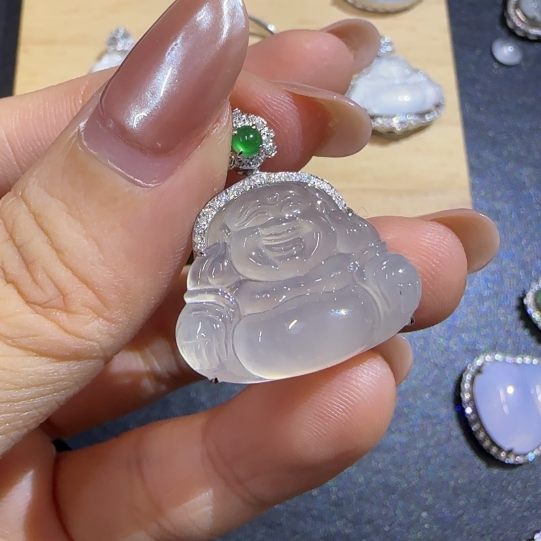 翡翠18K金镶嵌颈饰精品