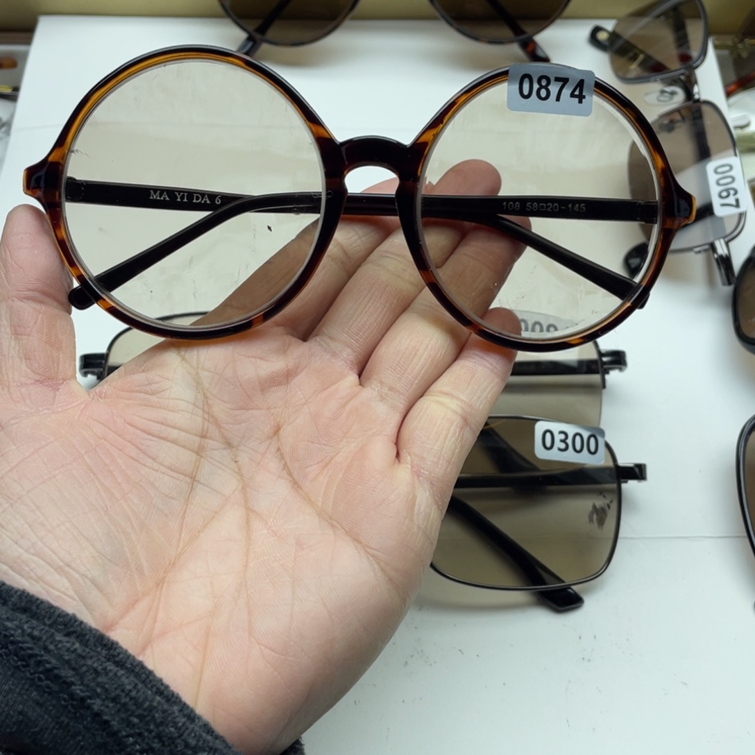 茶水晶复古圆 0874