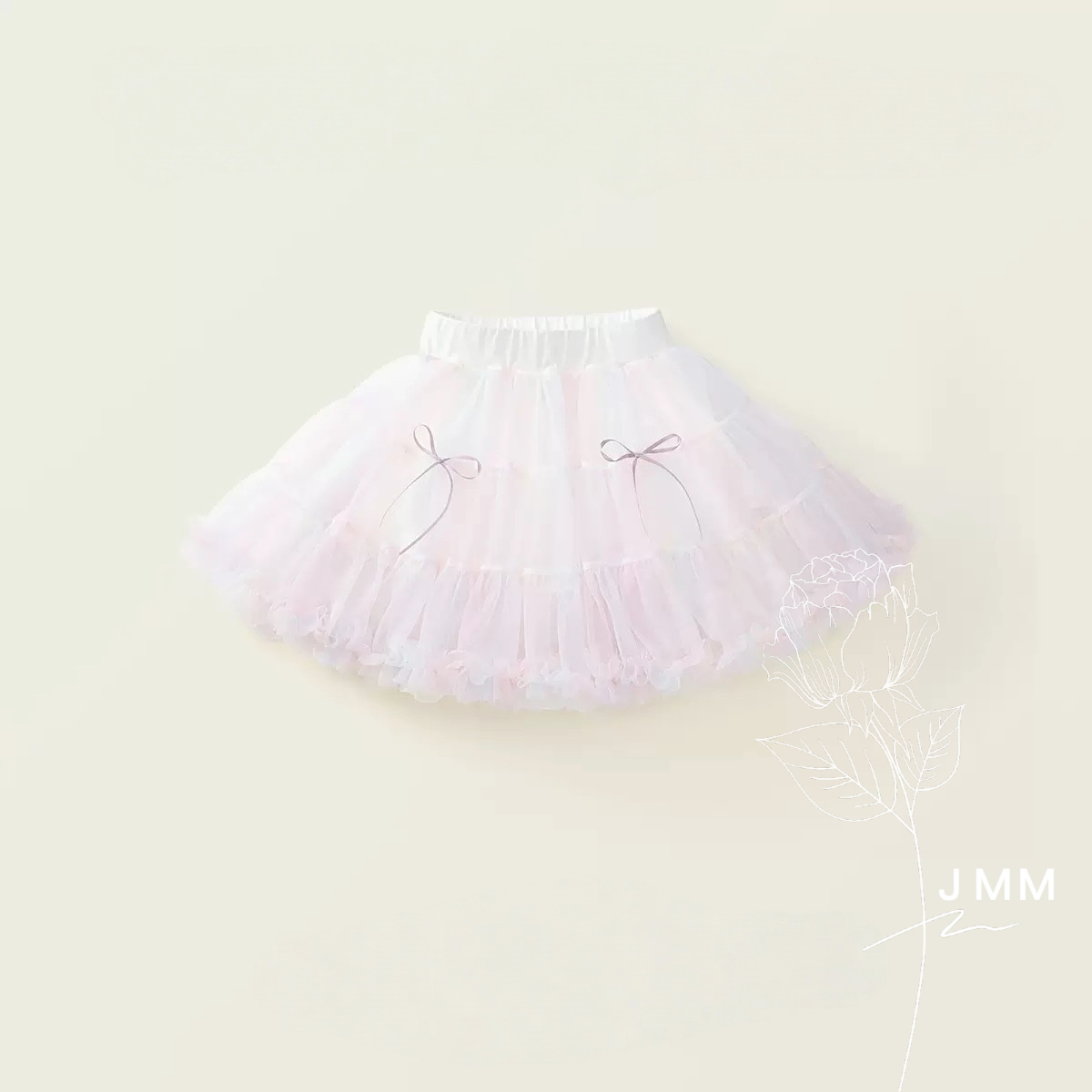 K170 女童夏季新款甜美风蝴蝶结网纱tutu半身裙
