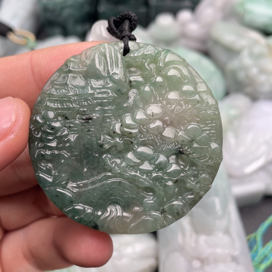 翡翠未镶嵌吊坠(不含链)