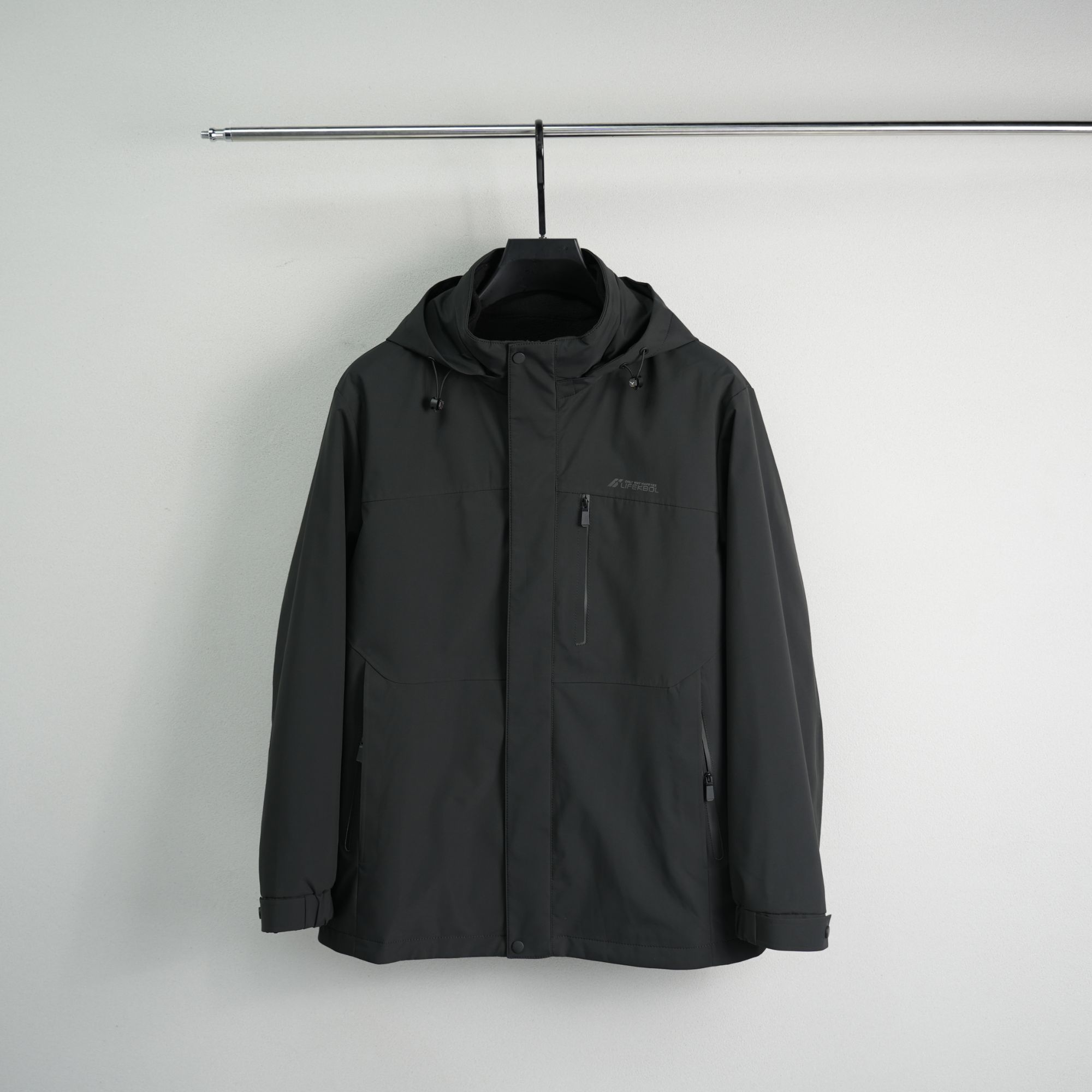 【巴尔赫】男士秋冬加绒加厚高端轻奢时尚休闲连帽夹克外套532