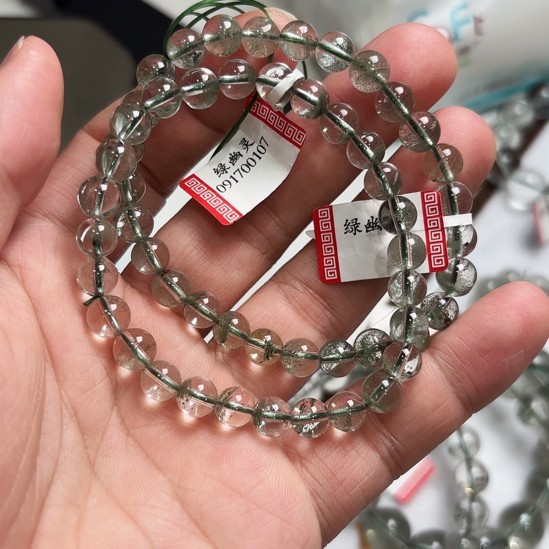 月***囡水晶手串未镶嵌绿幽灵