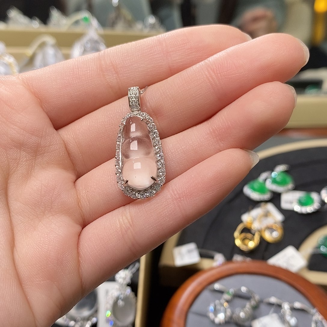 石英质玉颈饰银S925镶嵌?**子琳@@A0000080