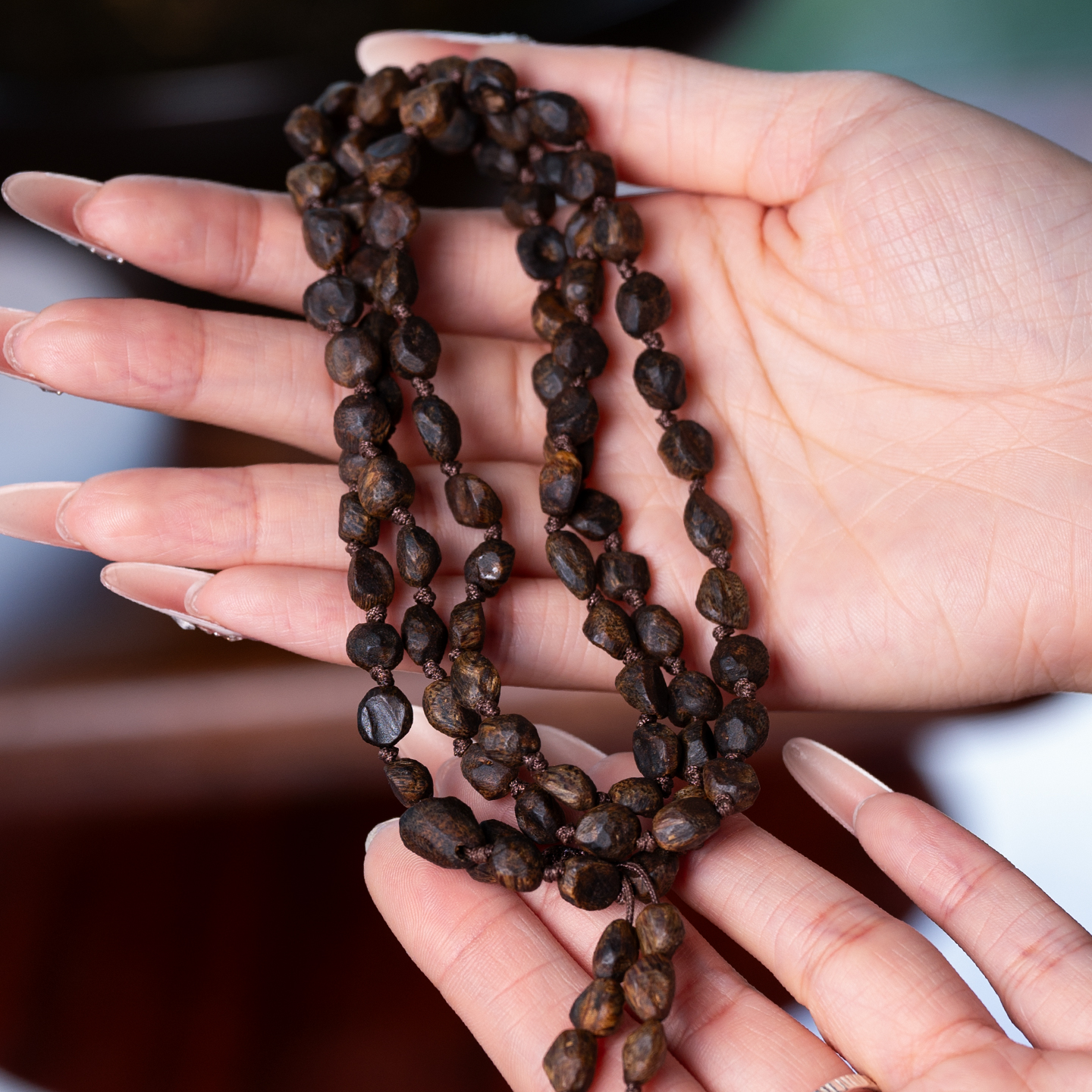 沉香沉水树丁 17克 高结油 莺歌绿棋楠沉香 脖挂手链 原生态