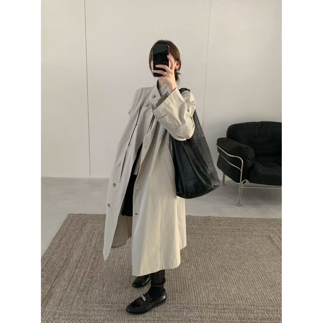 J-C5024#YOUR#很韩系巨好看！谁穿谁好看的一款长款风衣外套(福利）