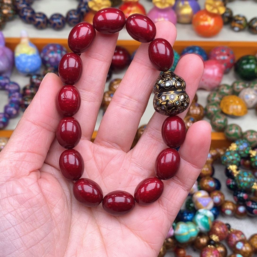 杂**章非遗大漆枣珠11葫芦