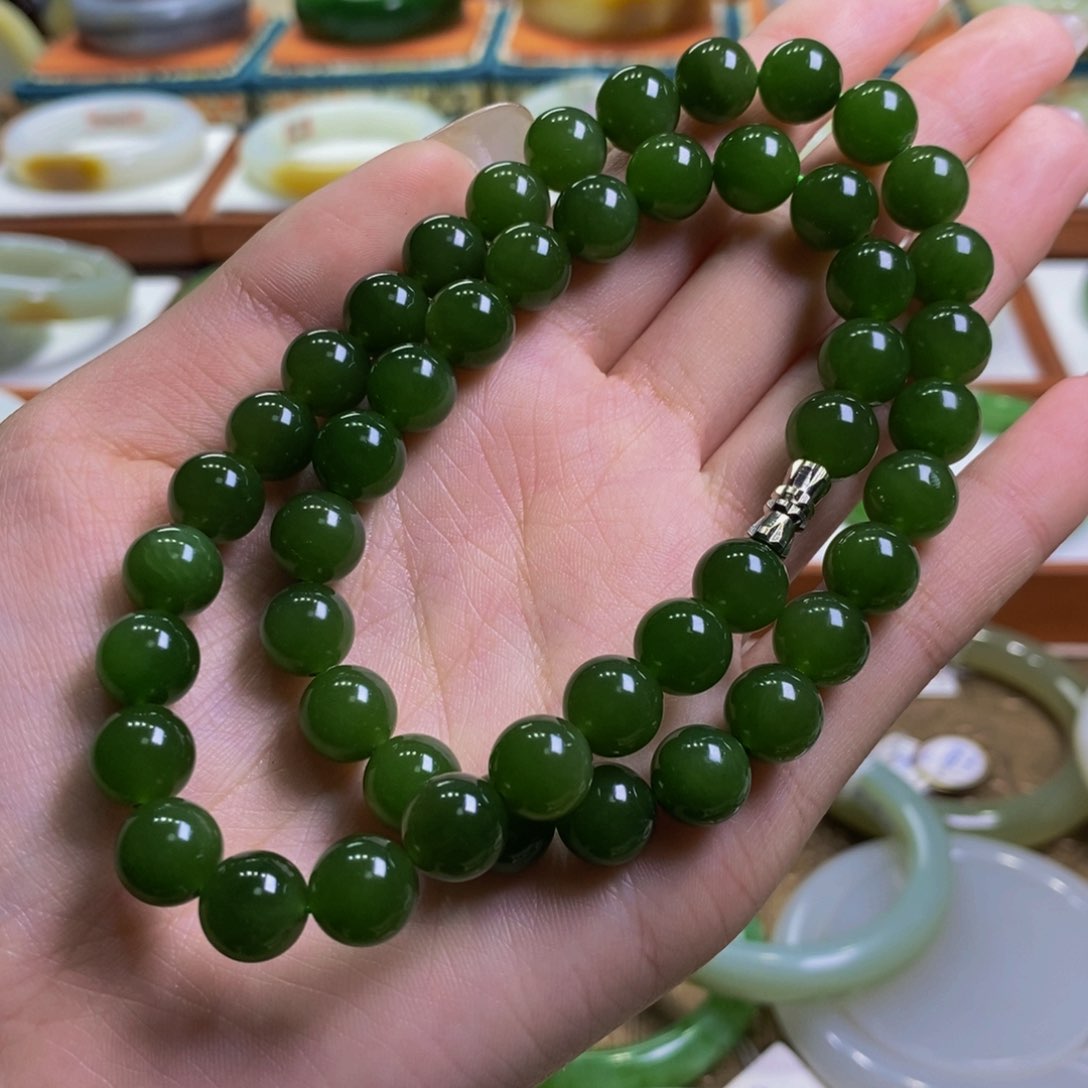 和田玉手镯未镶嵌融**乐俄碧妈妈链卡9.7