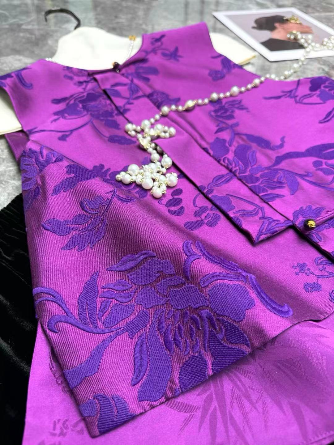 [戈杳] [紫气东来] 新中式国风刺绣重工马甲