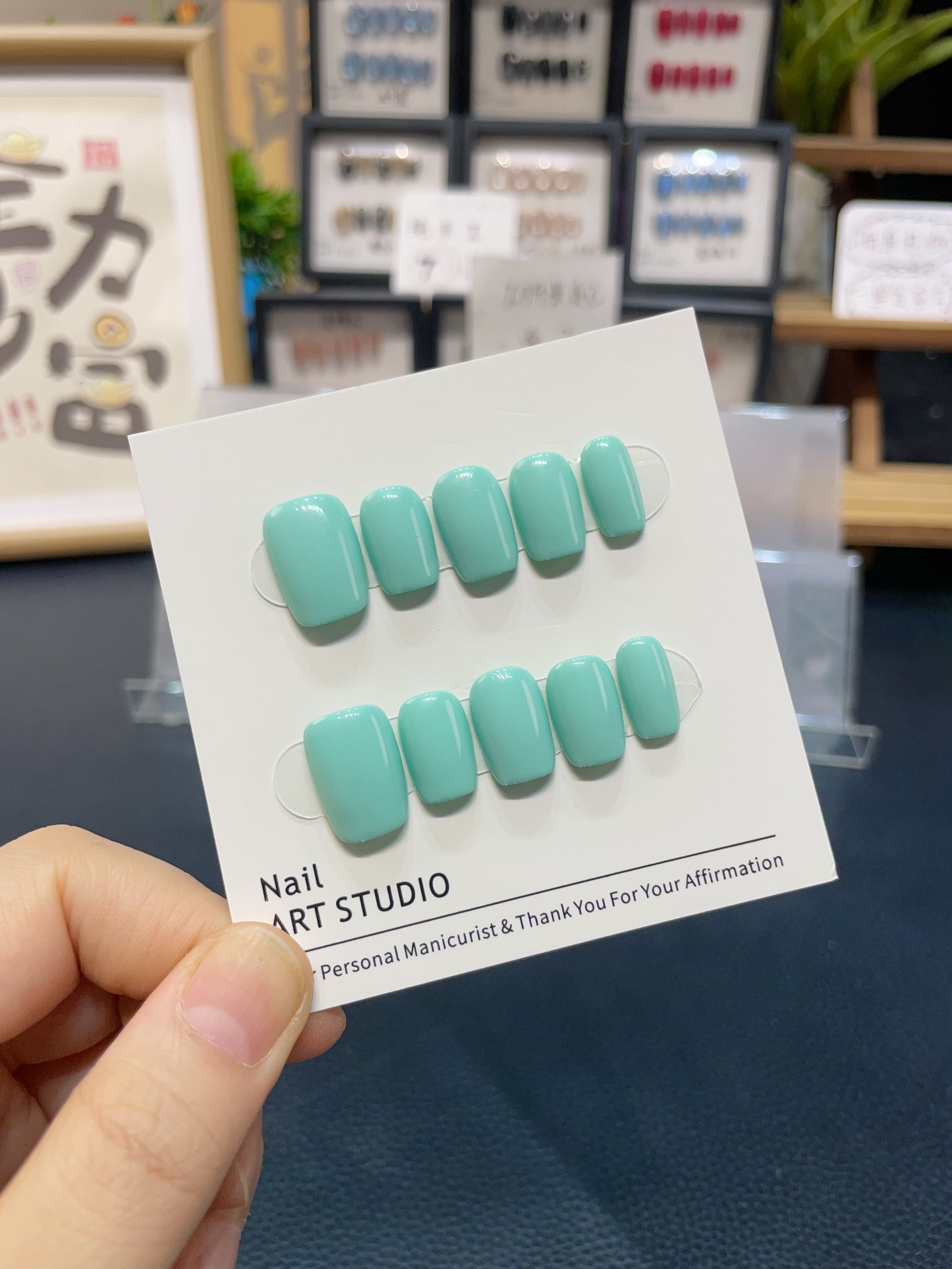 【纯色合集】纯手工穿戴甲纯色实色显白短甲十片装