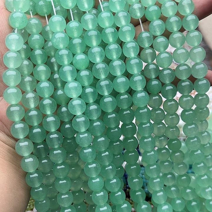 玛瑙/玉髓未镶嵌珠宝半成品一条10mm左右翠玉