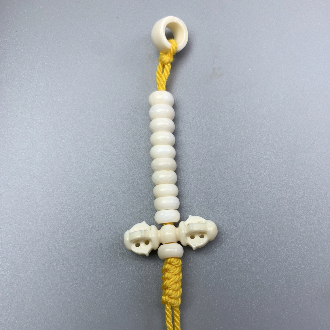 藏式天然猛犸牙佛珠计数器挂件文玩配饰