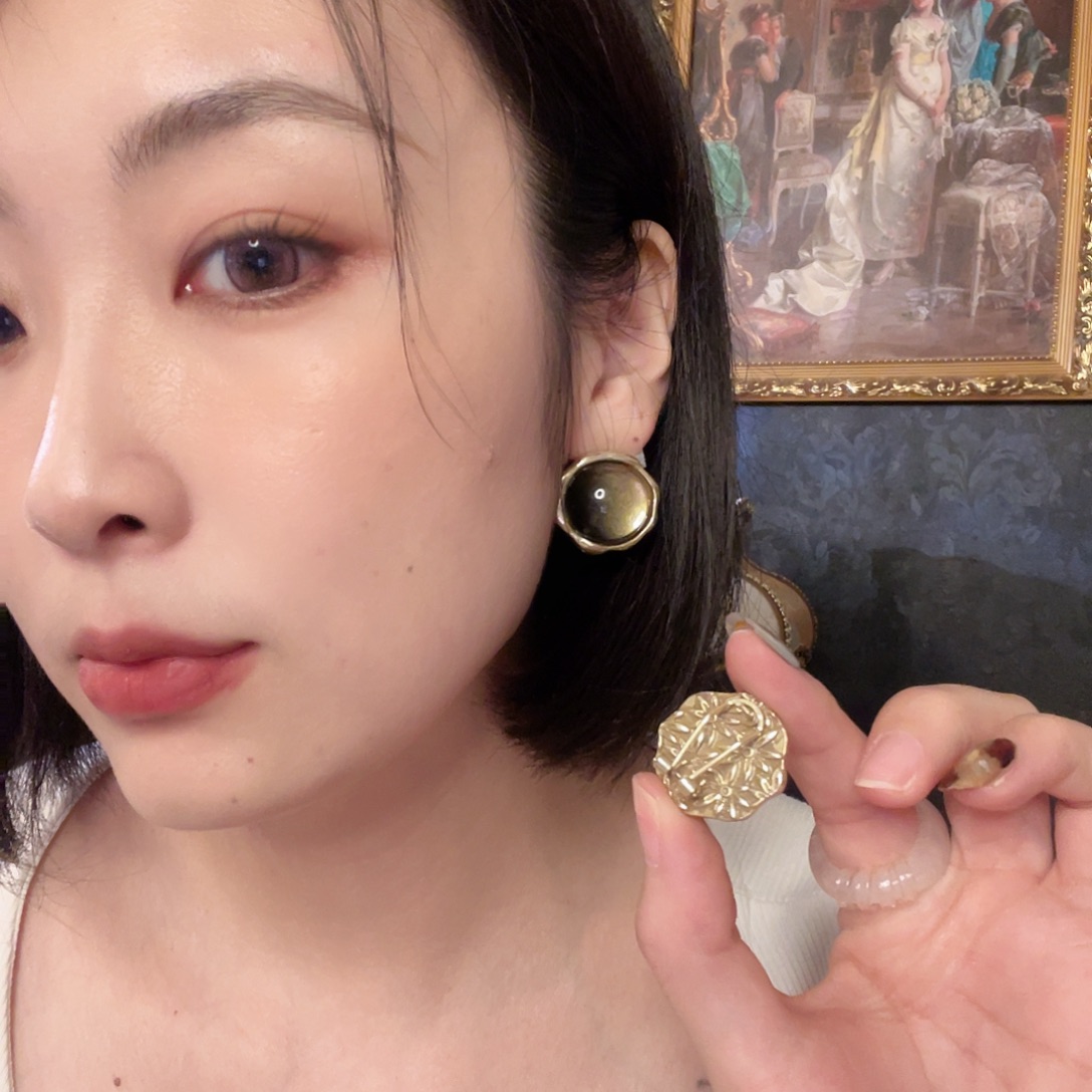 黄铜琉璃925银耳拍7号