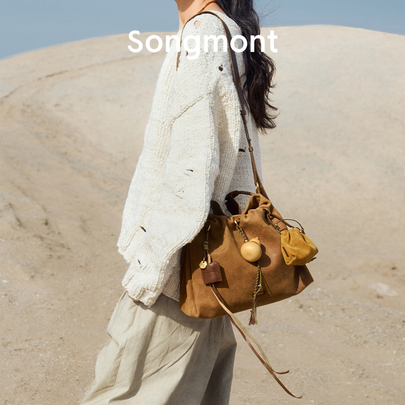【琥珀流光】【文淇同款】Songmont山下有松百纳托特牛剖层单肩流浪包