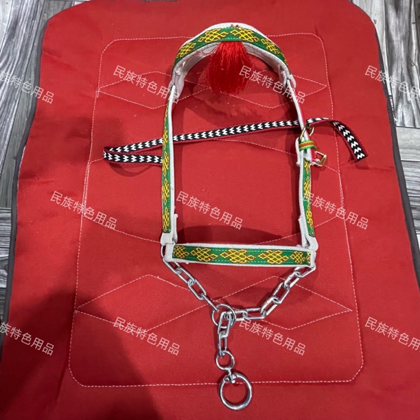 新款铁链调教笼头民族风马嚼子马笼头加厚耐磨大小可调节马具